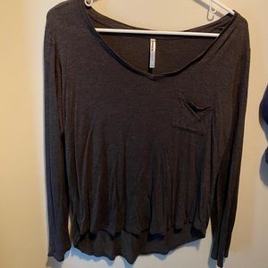 Grey long sleeve top